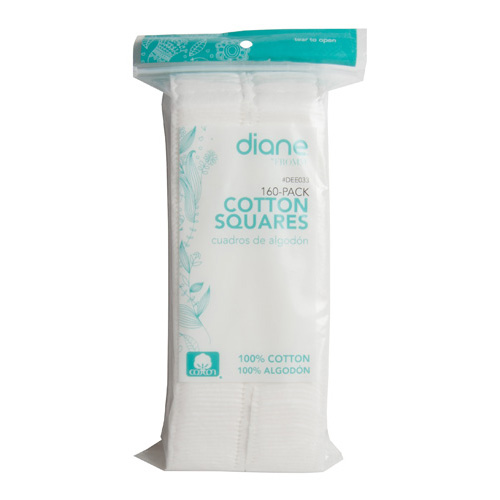 DEE033 REG COTTON SQUARES 160 PK