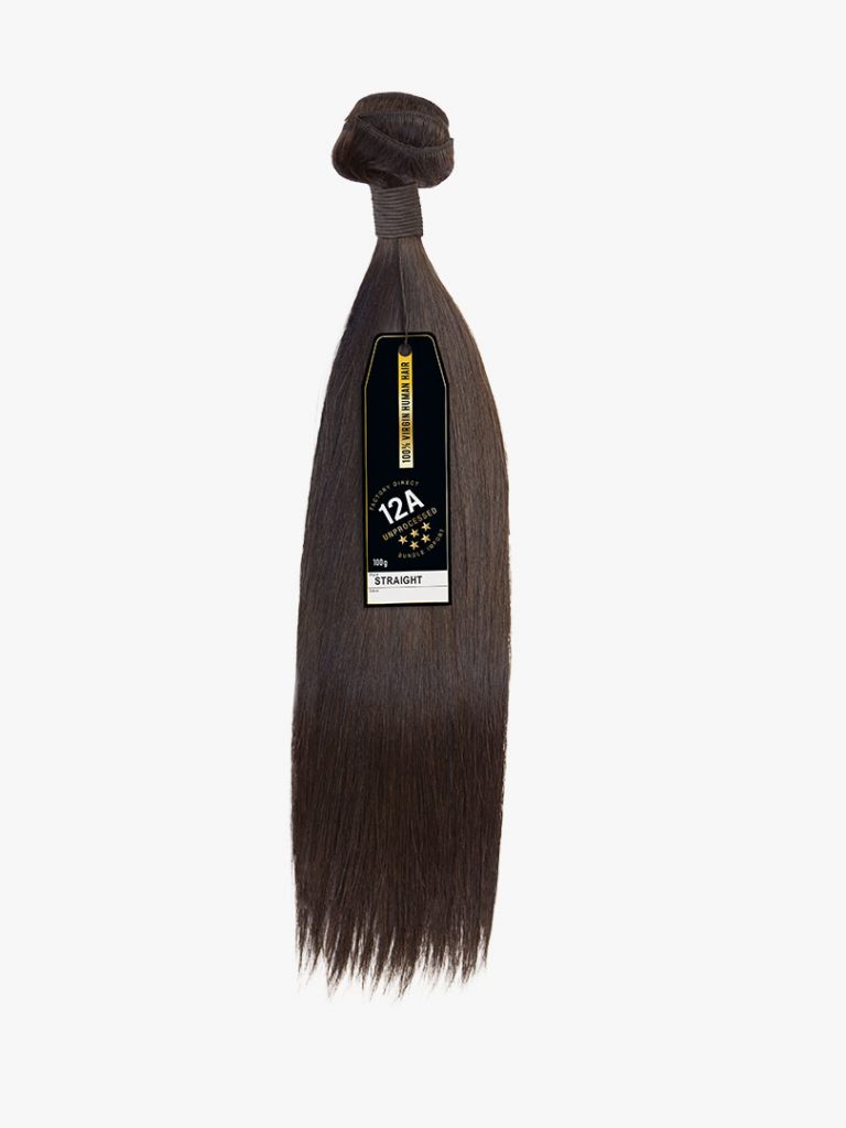 STRAIGHT 12'' 12A VIRGIN HUMAN HAIR NATURAL