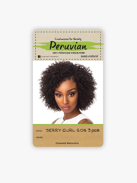 BARE&NATURAL JERRY CURL 10 S 3PCS PERUVIAN NATURAL
