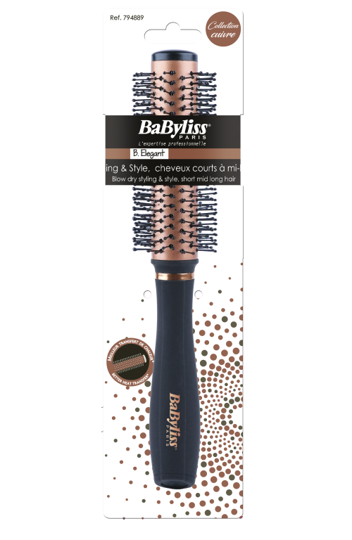 BABYLISS BROSSE BRUSHING COULEUR CUIVRE